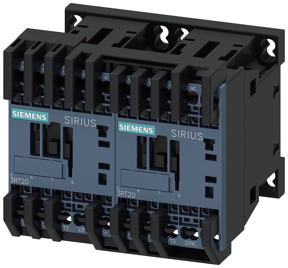 SIEMENS - SIE3RA23158XB302BB4 Teleinvertitore completo AC-3, 3 kW/400 V DC 24 V, a 3 poli S00