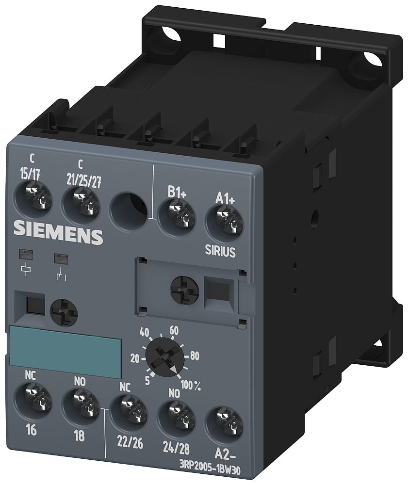 SIEMENS - SIE3RP20051BW30 Relè a tempo, elettronico, multifunzione, 16 funzioni, 2CO, AC/DC 24 ... 240 V