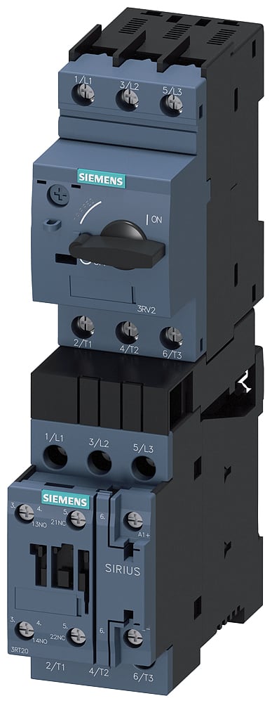 SIEMENS - SIE3RA21201HA240BB4 Partenza, avviatore diretto, S0, 5,5 ... 8 A, DC 24 V, 150 kA