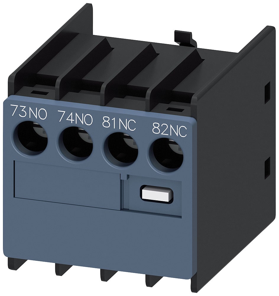 SIEMENS - SIE3RH29111LA11 Blocchetto di contatti ausiliari 1NO+1NC, vie di corrente: 1NO, 1NC, collegamento dallalto
