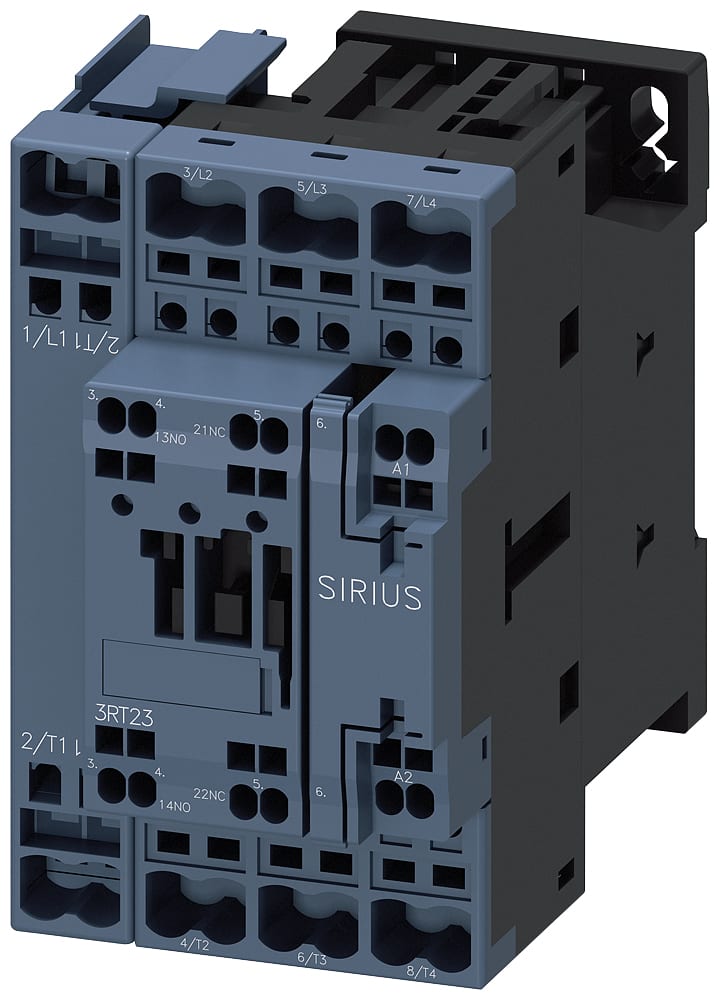 SIEMENS - SIE3RT23262AP00 Contattore, AC-1, 40 A/400 V/40 °C, S0, a 4 poli, AC 230 V/50 Hz, 1NO+1NC