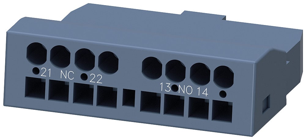 SIEMENS - SIE3RV29012E Blocchetto di contatti ausiliari, trasversale, 1NO+1NC, morsetti a molla, per interruttori automatici, S00/S0
