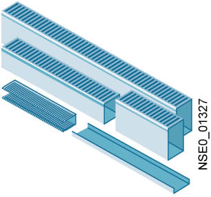 SIEMENS - SIE8MF13502HL6 SIVACON, canalina per cavi, Lu: 2000 mm, A: 75 mm, La: 50 mm