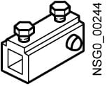SIEMENS - SIE8UC7058 Riduttore 8 mm/6 mm, parte di ricambio per comando rotativo bloccoporta 8UC7