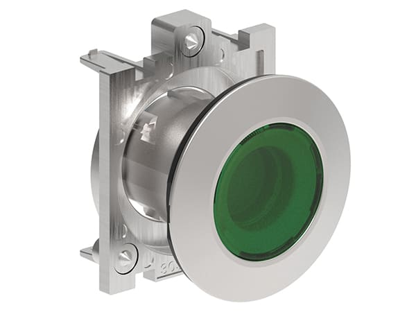 LOVATO - LOVLPFBL103 PULSANTE LUMINOSO MET. RASATO VERDE