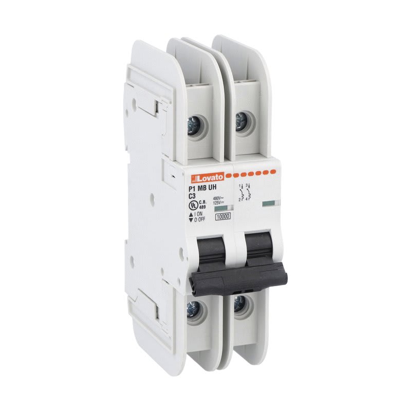 LOVATO - LOVP1MBUH2PC15 MCB 2P C15 480Y/277V 10KA UL489