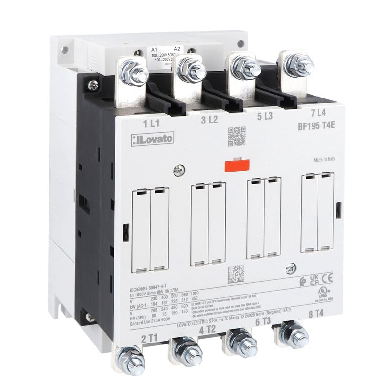 LOVATO - LOVBF195T4E024 CONTATTORE 4P 275A AC1 24-60VAC/20-60VDC