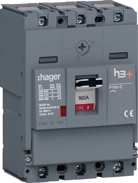 HAGER - HAGHCS160AC INT MAN SEZ H3+ P160 3P 160A