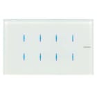 BTICINO - BTIHD4657M4 AXOLUTE - COMANDO VETRO BIANCO 4 MODULI