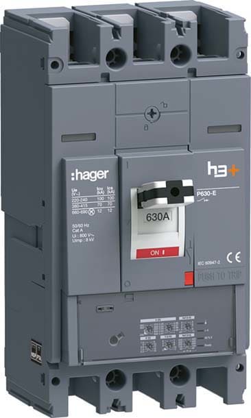 HAGER - HAGHEW630JR INT AUT H3+ P630 LSI 3P 630A 70KA