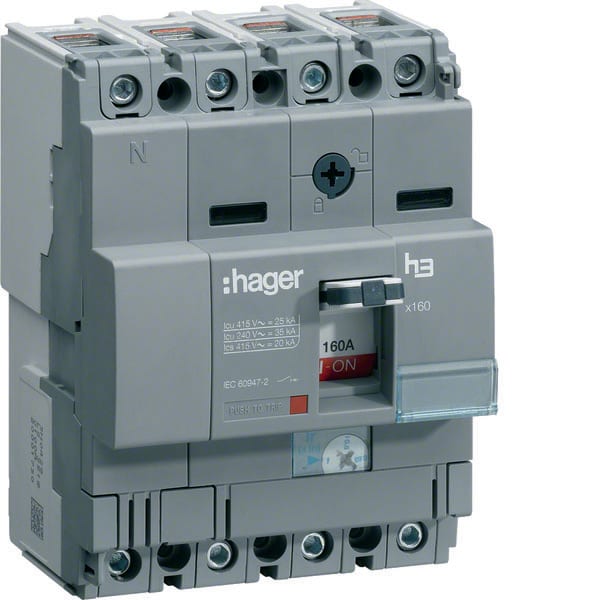HAGER - HAGHHA101H INTERR AUTOM X160 4P 25KA 100A SGANC TM