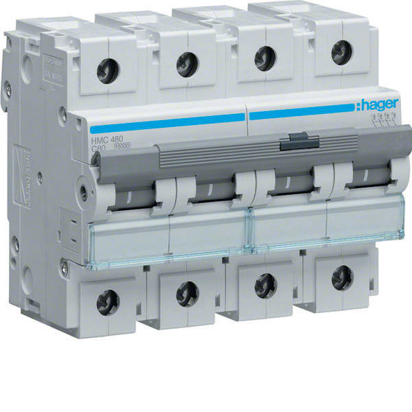 HAGER - HAGHMC480 INTERR. AUTOM. 4P 80A 15KA C 6M