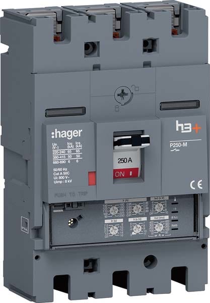 HAGER - HAGHMT250JR INT AUT H3+ P250 LSI 3P 250A 50KA