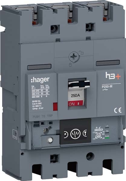 HAGER - HAGHMT250NR INT AUT H3+ P250 ENERGY 3P 250A 50KA