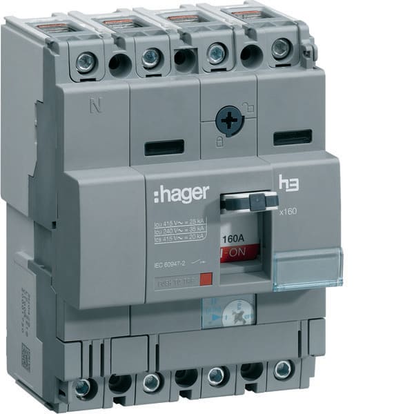 HAGER - HAGHNA161H INTERR AUTOM X160 4P 40KA 160A SGANC TM