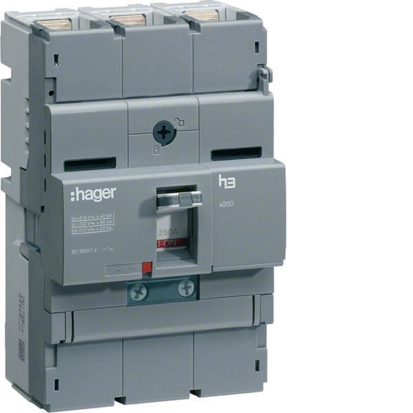 HAGER - HAGHNB250H INTERR AUTOM X250 3P 40KA 250A SGANC TM