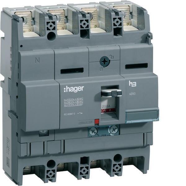 HAGER - HAGHNB251H INTERR AUTOM X250 4P 40KA 250A SGANC TM