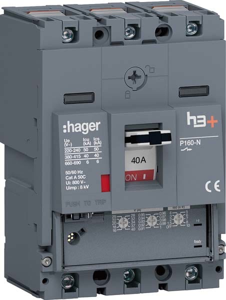 HAGER - HAGHNS040GC INT AUT H3+ P160 LSNI 3P 40A 40KA