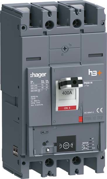 HAGER - HAGHNW400NR INT AUT H3+ P630 ENERGY 3P 400A 40KA