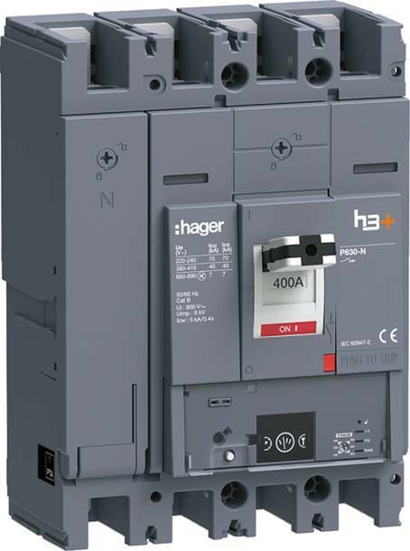 HAGER - HAGHNW401NR INT AUT H3+ P630 ENERGY 4P 400A 40KA N R