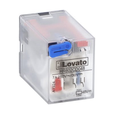 LOVATO - LOVHR602CD048 RELE INDUSTRIALE 2SC 7A 48VDC +LED