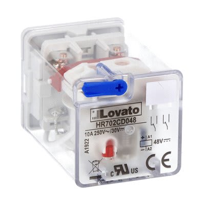 LOVATO - LOVHR702CD048 RELE INDUST. OCTAL 2SC 10A 48VDC+LED