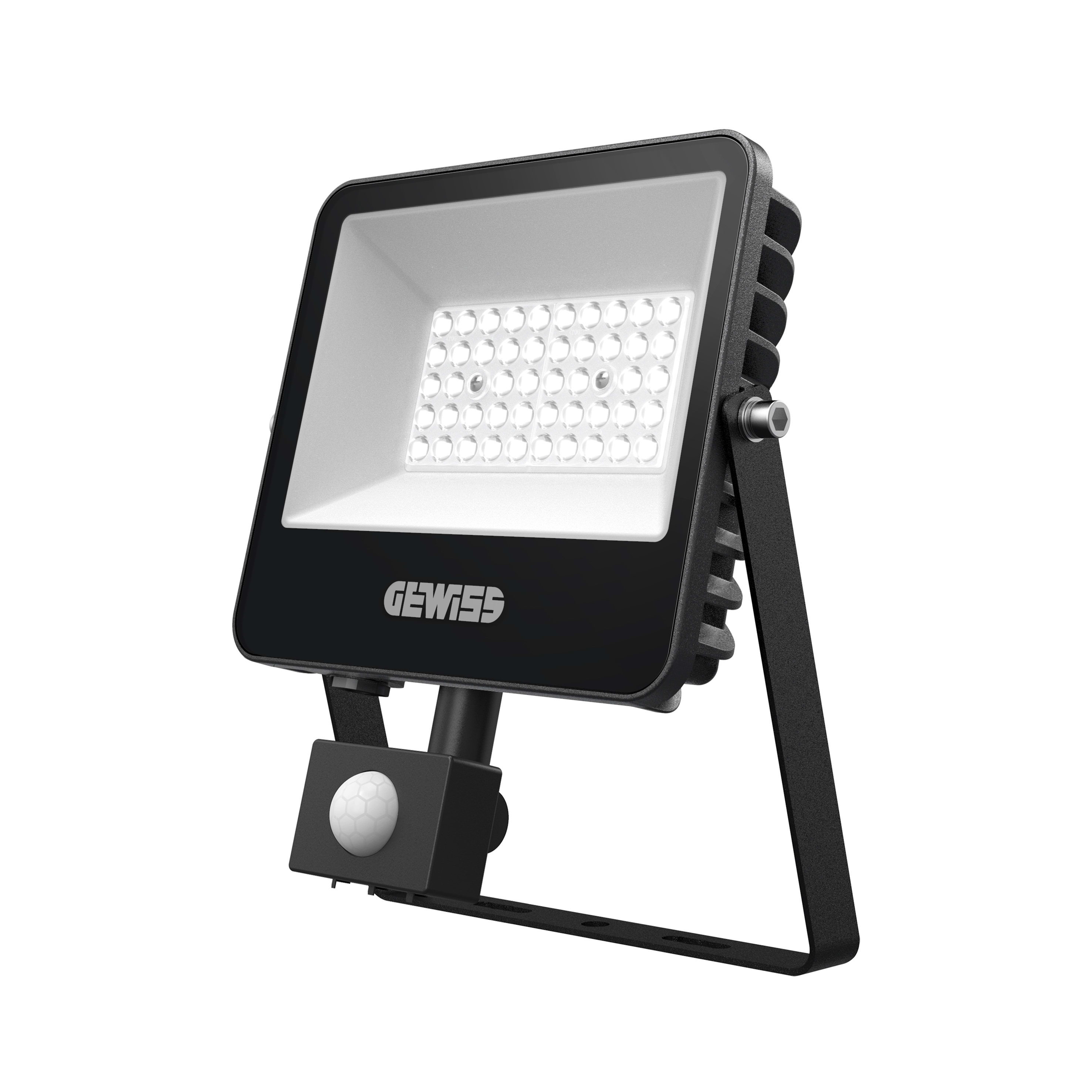 GEWISS - GEWGWF1105CL830 ELIA FL MINI - XS3 30W - 100° - 3000K CRI80 - ON/OFF + SENSORE PIR - IP66 - CLASSE I - NERO