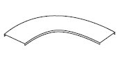 LEGRAND - LEGC362514 GLO4-COP. CURVA PIANA 90 R450 L400ZC