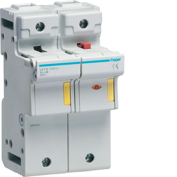 HAGER - HAGLS712 PORTAFUSIB. ACCESS. 22X58 1P+N 4M