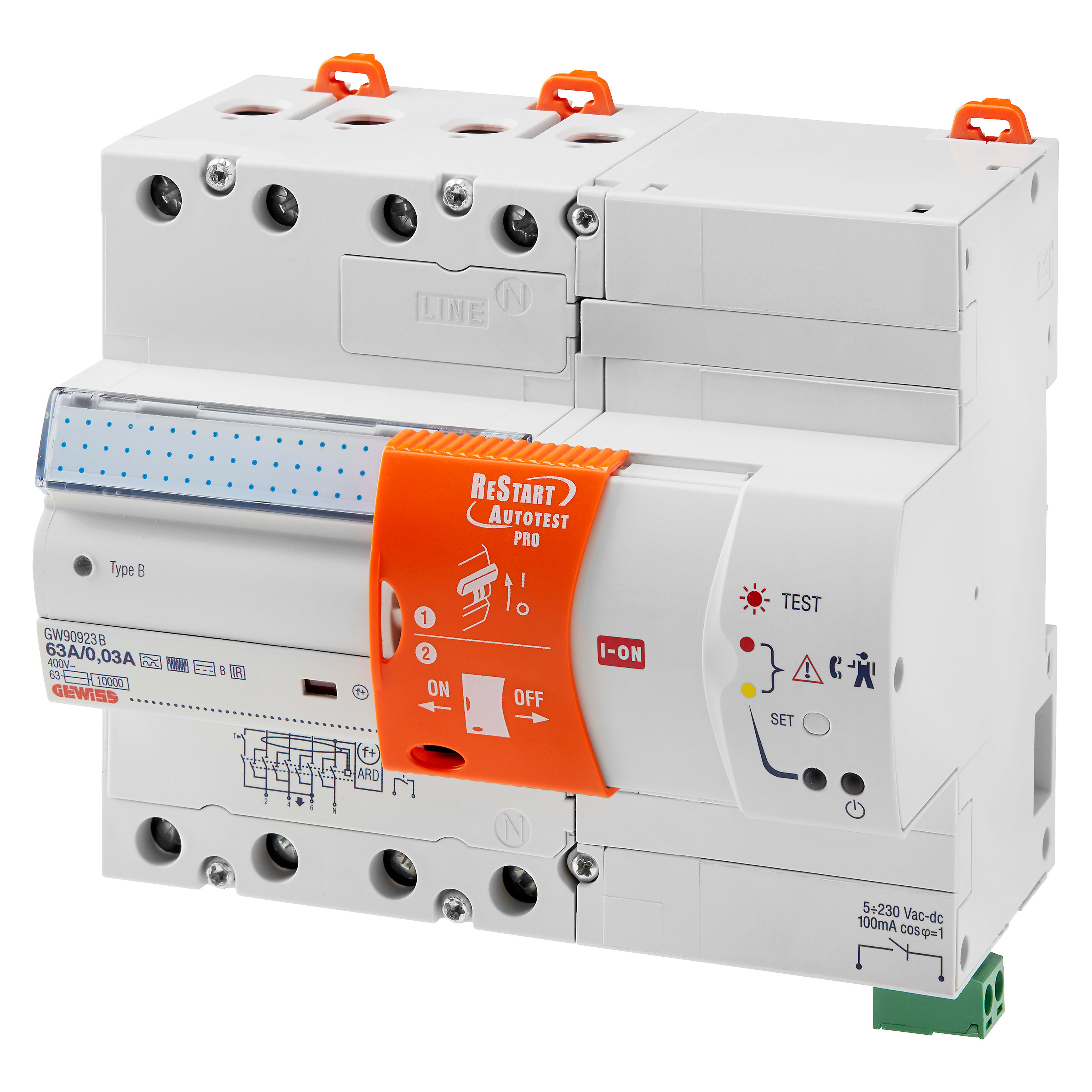 GEWISS - GEWGW90911B RESTART AUTOTEST PRO 2P 25A 0,03 B 7M