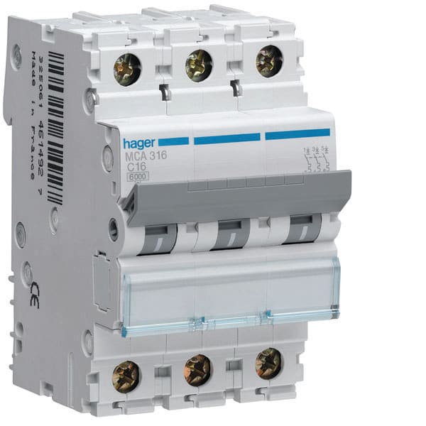 HAGER - HAGMYN340 INTERR. AUTOM.3P 40A 4.5KA C 3M
