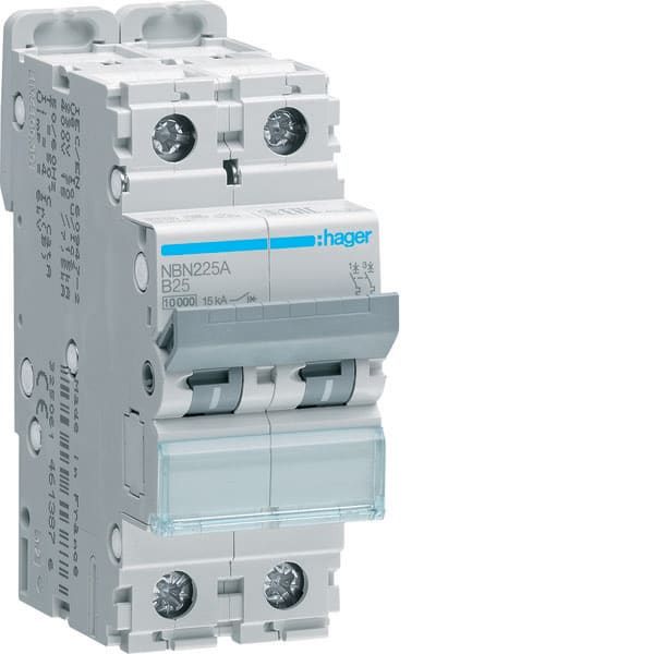 HAGER - HAGNBN225A INTERR. AUTOM. 2P 25A 10KA B 2M