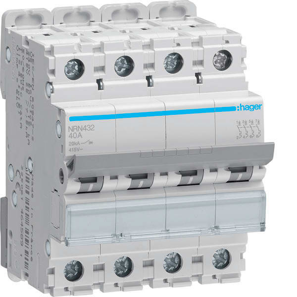 HAGER - HAGNRN432 INTERRUTTORE AUTOMATICO 4P 32A 20KA C 4
