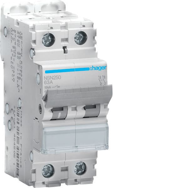 HAGER - HAGNSN250 INTERRUTTORE AUTOMATICO 2P 50A 15KA D 2