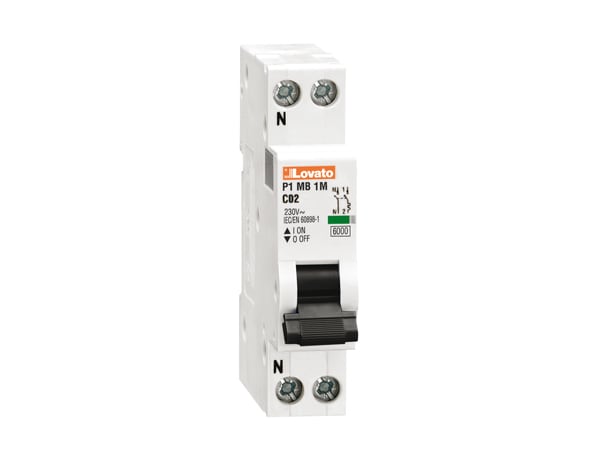 LOVATO - LOVP1MB1MC13 INTERR.MAGNETOTERMICO 1P+N C13 1MOD. 6KA