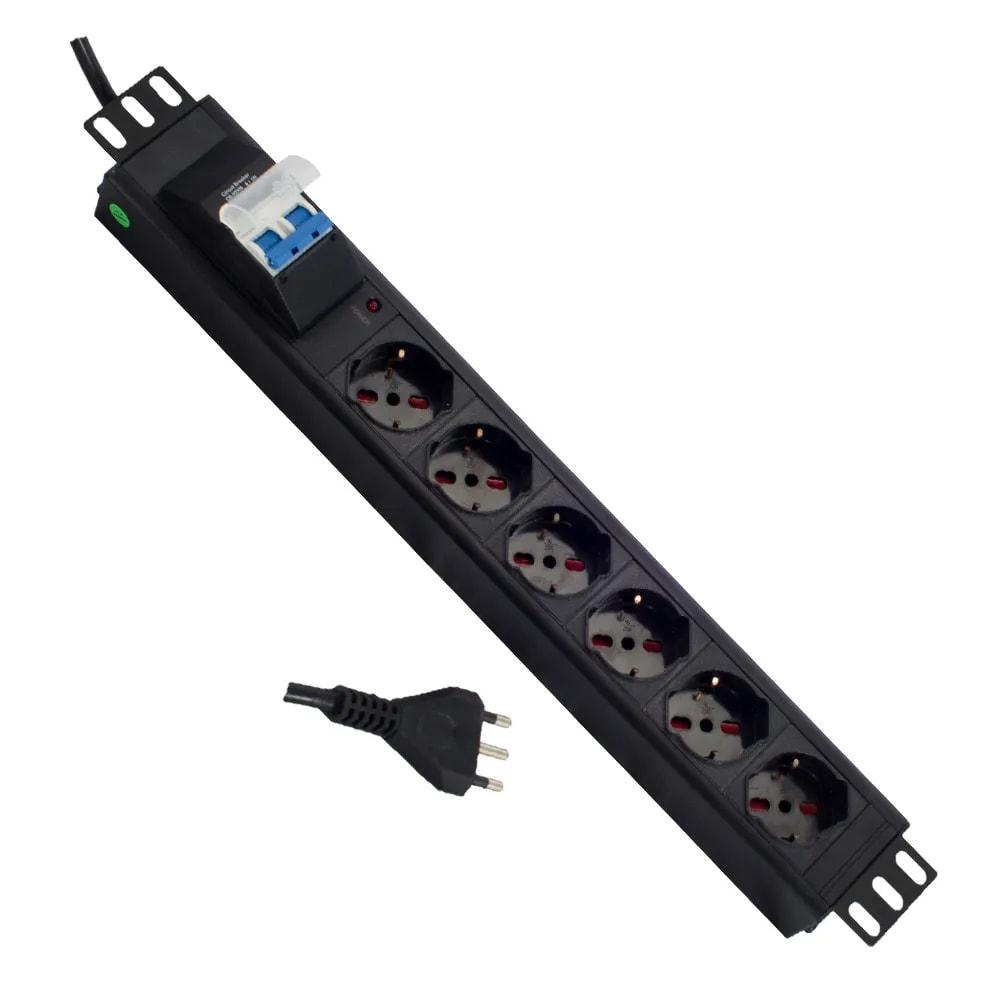 LINK4COM SRLS - LK4PSM10P03 3 prese 19 1U spia 16A 230V cavo 3m