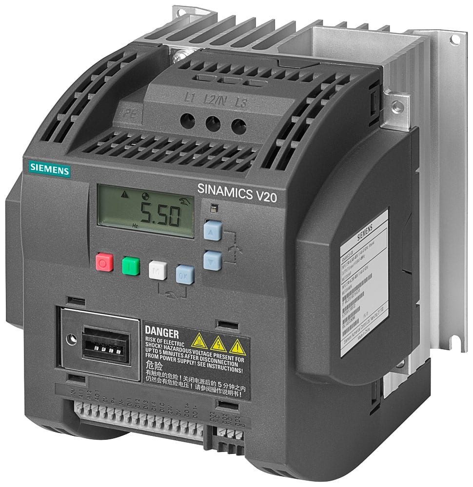 SIEMENS - SIE6SL32105BE240CV0 SINAMICS V20, 3 AC 380-480 V, 4,00 kW, IP20 / UL open type, FSB