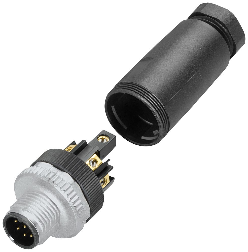 SIEMENS - SIE6GT20900BE00 Connettore RF M12 a 8 poli, maschio, diritto, morsetti a vite, min. quantità ordinabile 5 pezzi