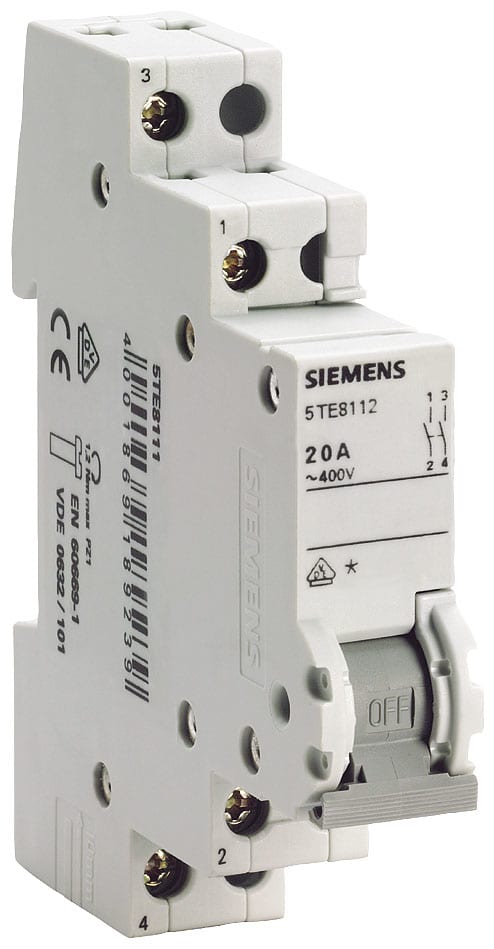 SIEMENS - SIE5TE8112 INT. COM. 20A 400VCA 2P 1UM, ACC.
