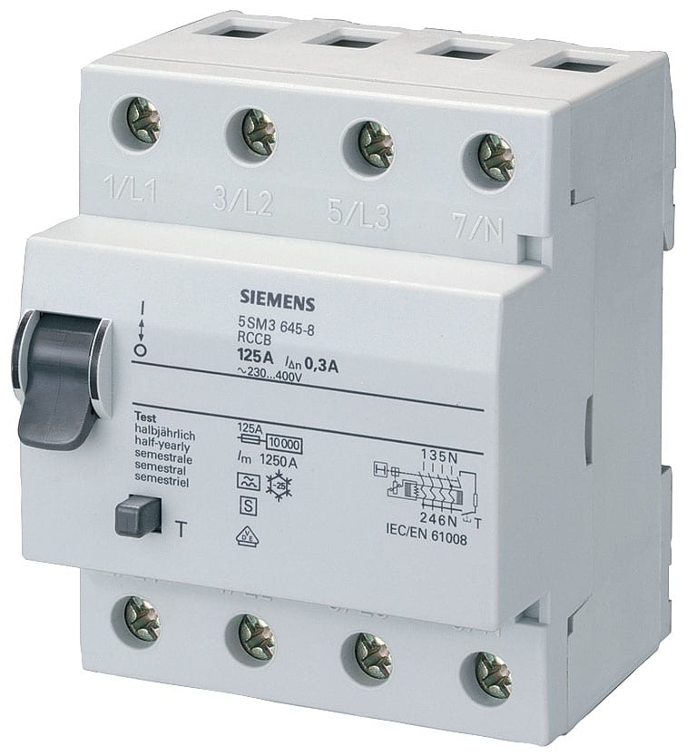 SIEMENS - SIE5SM36458 DIFF. 4P 125A 0,3A TIPO A K SEL.