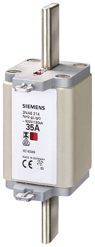 SIEMENS - SIE3NA6230 Cartuccia fusibile NH, NH2, In: 100 A, gG, Un AC: 500 V, Un DC: 440 V