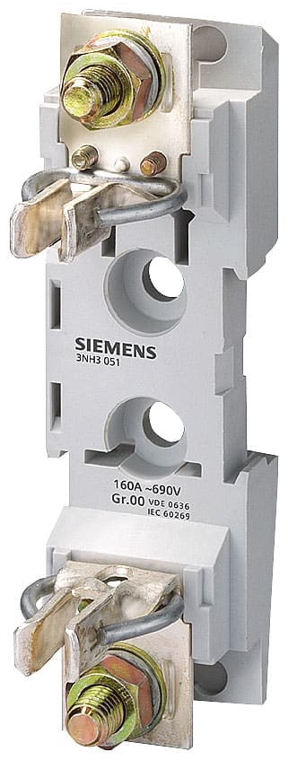 SIEMENS - SIE3NH3051 Base portafusibili NH grand. 00, a 1 polo 160 A 690 V (1000 V) con attacchi piatti