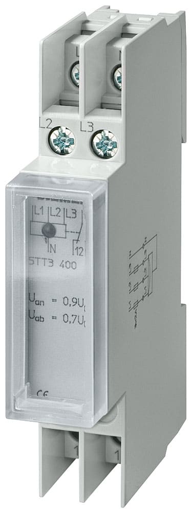 SIEMENS - SIE5TT3401 Relè di tensione T5570 AC 230/400 V 1CO 0,85/0,95 con calotta trasparente