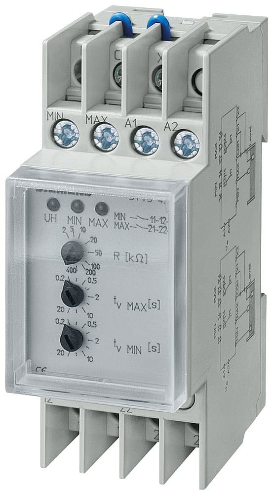SIEMENS - SIE5TT3435 Relè di controllo livello T5570, AC 230 V 4 A, min/max, con calotta trasparente