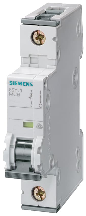 SIEMENS - SIE5SY51027 Interruttore magnetotermico corrente universale DC 220 V AC 230/400 V 10 kA, a 1 polo, C, 2 A
