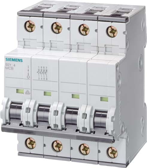 SIEMENS - SIE5SY46067 Interruttore magnetotermico 400 V 10 kA, a 3+N poli, C, 6 A, P=70 mm