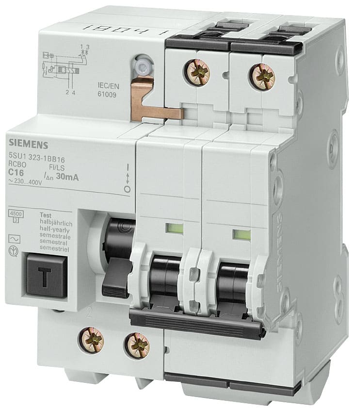 SIEMENS - SIE5SU13231BB25 MTD C10 4,5KA 15KA 2P TIPO AC 30MA