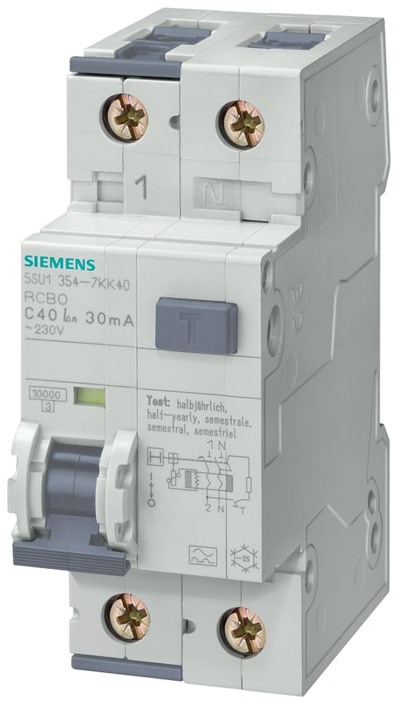 SIEMENS - SIE5SU16547KK10 MTD 10KA 20KA 1P+N C10 TIPO A 0,3A