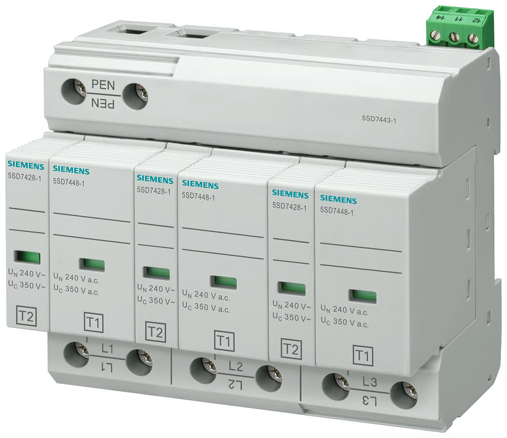 SIEMENS - SIE5SD74431 SCARICATORE COMB. T1+2 3P TN-C 75KA