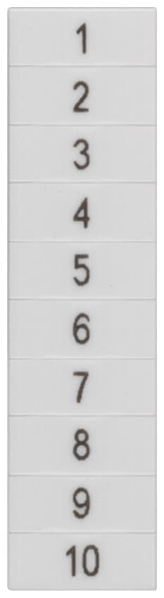 SIEMENS - SIE8WH81401AB15 Targhetta di siglatura, frontale, con 11-20, orizzontale, larghezza del morsetto: 4,2 mm